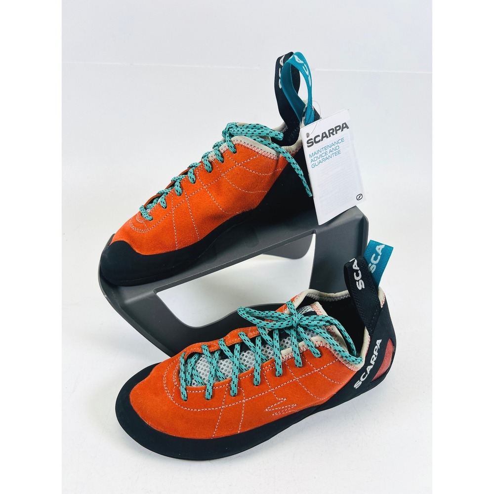 Scarpa Helix WMN Rock Climbing Shoes‎ Mandarin Red Vibram XS Edge 41 (US W9 / M8